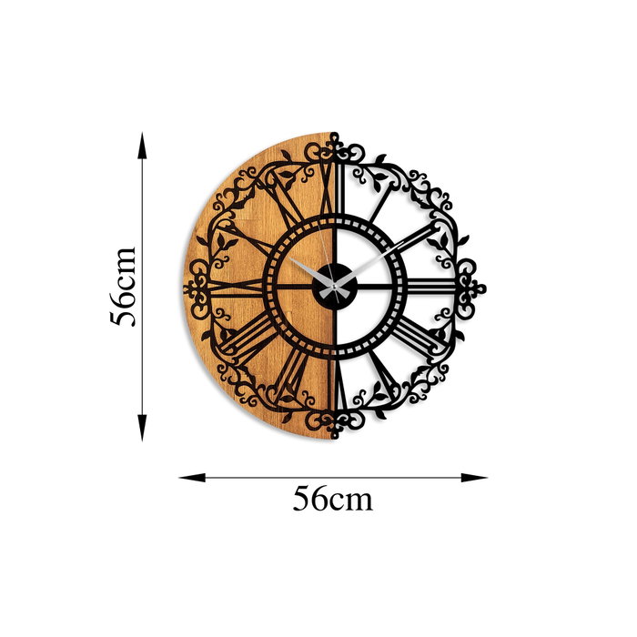 Wallity Wooden Clock - 63 Nogal y Negro Wallity Wooden Clock - 63 Nogal y Negro